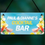 Cocktail Bar Personalised Sign Home Bar Hanging Sign Decor Gifts