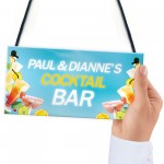 Cocktail Bar Personalised Sign Home Bar Hanging Sign Decor Gifts