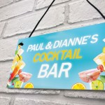 Cocktail Bar Personalised Sign Home Bar Hanging Sign Decor Gifts