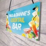 Cocktail Bar Personalised Sign Home Bar Hanging Sign Decor Gifts