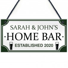 PERSONALISED Home Bar Hanging Sign Garden Plaque Man Cave 