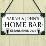 PERSONALISED Home Bar Hanging Sign Garden Plaque Man Cave 