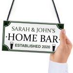 PERSONALISED Home Bar Hanging Sign Garden Plaque Man Cave 