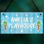 Personalised Playhouse Sign Nursery Bedroom Decor Baby Gifts
