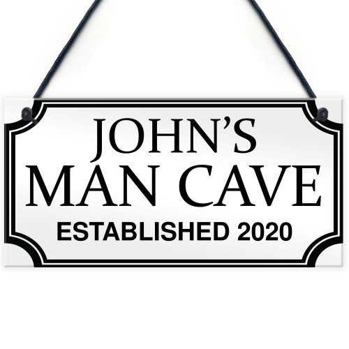 PERSONALISED Man Cave Sign Novelty Gifts For Him Birthday Gifts
