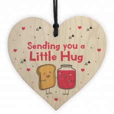 Friend Hug Token Gift Wood Heart for Loved Ones In Need Of A Hug