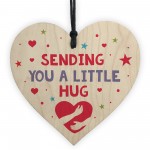 Wooden Heart Hug Token Gift for Loved Ones In Need Of A Hug