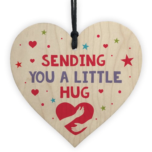 Wooden Heart Hug Token Gift for Loved Ones In Need Of A Hug