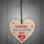Wooden Heart Hug Token Gift for Loved Ones In Need Of A Hug