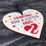 Wooden Heart Hug Token Gift for Loved Ones In Need Of A Hug