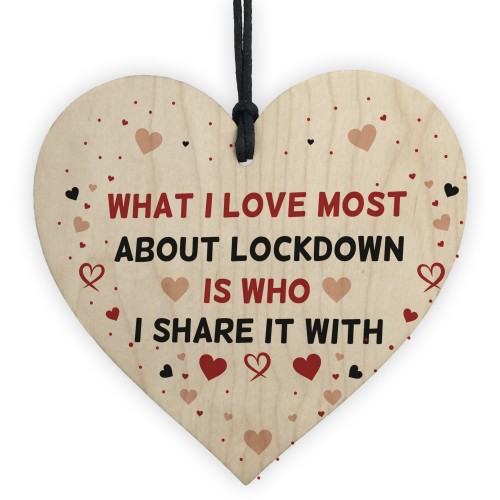Funny Gift For Boyfriend Girlfriend Husband Wife Wood Heart