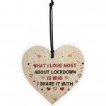 Funny Gift For Boyfriend Girlfriend Husband Wife Wood Heart