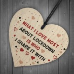 Funny Gift For Boyfriend Girlfriend Husband Wife Wood Heart