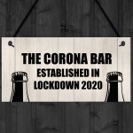 Funny Bar Sign For Garden Man Cave Home Bar Lockdown Corona Bar