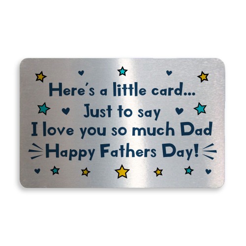 Fathers Day Gift For Dad From Daughter Son Metal Wallet Insert