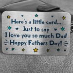 Fathers Day Gift For Dad From Daughter Son Metal Wallet Insert