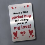Little Pocket Hug Metal Wallet Insert for Loved Ones Mum Dad Nan