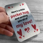 Little Pocket Hug Metal Wallet Insert for Loved Ones Mum Dad Nan