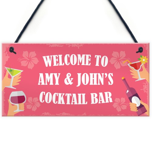 Personalised Cocktail Bar Alcohol Gifts Novelty Home Bar Gifts