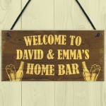 Home Bar Personalised Plaque Man Cave Garden Decor Gifts