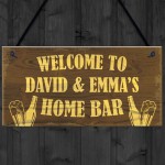 Home Bar Personalised Plaque Man Cave Garden Decor Gifts