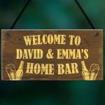 Home Bar Personalised Plaque Man Cave Garden Decor Gifts