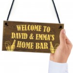 Home Bar Personalised Plaque Man Cave Garden Decor Gifts