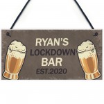 Home Bar Garden Hanging Sign Alcohol Man Cave Beer Lockdown Bar