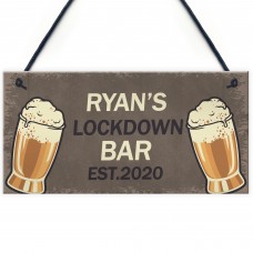 Home Bar Garden Hanging Sign Alcohol Man Cave Beer Lockdown Bar