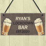 Home Bar Garden Hanging Sign Alcohol Man Cave Beer Lockdown Bar