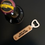 40th 50th 60th Birthday Gift Wooden Bottle Opener Personalised