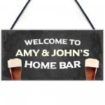 Personalised Welcome Home Bar Signs And Plaques Novelty Gifts