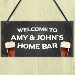 Personalised Welcome Home Bar Signs And Plaques Novelty Gifts