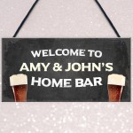 Personalised Welcome Home Bar Signs And Plaques Novelty Gifts