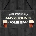 Personalised Welcome Home Bar Signs And Plaques Novelty Gifts