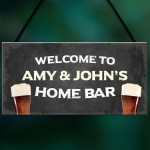 Personalised Welcome Home Bar Signs And Plaques Novelty Gifts