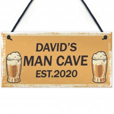 Personalised Man Cave Gifts For Him Novelty Bar Sign Fathers Day