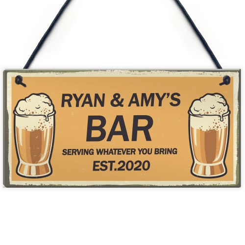 PERSONALISED Sign For Home Bar Man Cave Novelty Gifts For Him