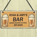 PERSONALISED Sign For Home Bar Man Cave Novelty Gifts For Him