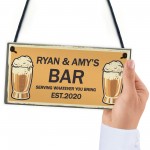 PERSONALISED Sign For Home Bar Man Cave Novelty Gifts For Him