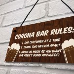 Funny Corona Bar Rules Sign Hanging Garden Pub Bar Sign Alcohol