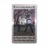 Fathers Day Gift For Dad Personalised Metal Card Best Dad Gift