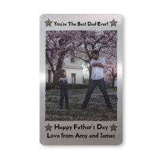 Fathers Day Gift For Dad Personalised Metal Card Best Dad Gift