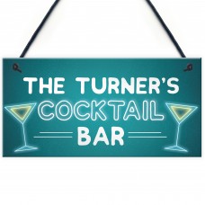 Personalised Cocktail Bar Signs And Plaques Novelty Home Bar