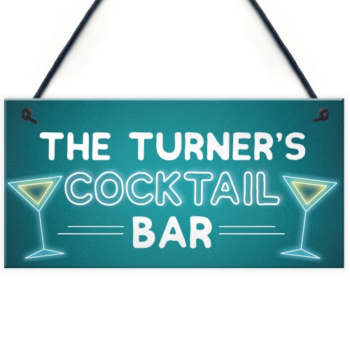Personalised Cocktail Bar Signs And Plaques Novelty Home Bar