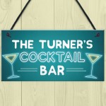 Personalised Cocktail Bar Signs And Plaques Novelty Home Bar