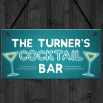 Personalised Cocktail Bar Signs And Plaques Novelty Home Bar