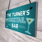 Personalised Cocktail Bar Signs And Plaques Novelty Home Bar