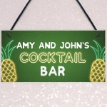 Personalised Cocktail Bar Neon Effect Bar Signs And Plaques Gift