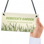 Novelty Garden Plaques Funny Quarantine Lockdown Garden Gifts